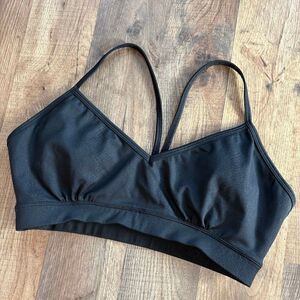 AL Active Black Snakeskin print Sports Bra Removable Padding women's M preworn